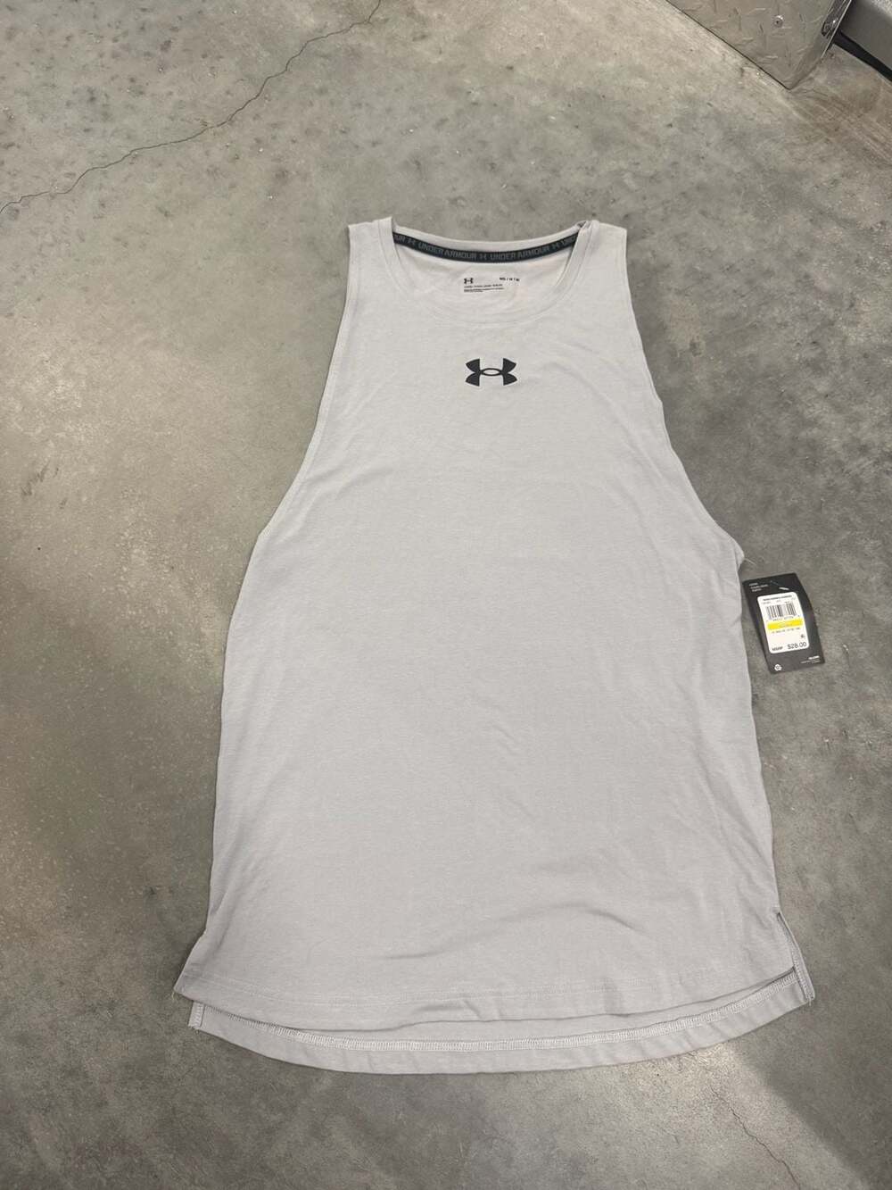 Under Armour Baseline Cotton Tank Top Size MD Gray